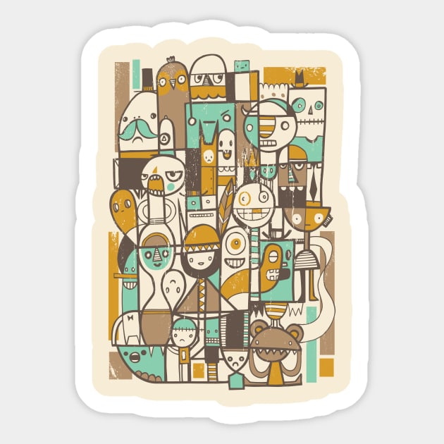 Retro People Sticker by wotto